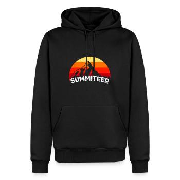 Bergsteiger Bergfan Climbing Summit klettern - Männer Premium Bio Hoodie - Schwarz - Vorne - Nico (187cm)