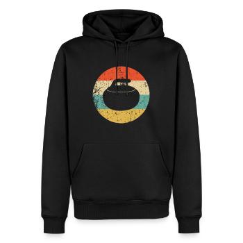 Curling Vintage Retro Curling Stonecurling for boy - Men’s Premium Organic Hoodie - black - Front - Nico (187cm)