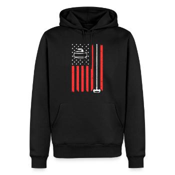 Lustiges Curling-Geschenk für Männer Frauen Curling-Spieler U - Männer Premium Bio Hoodie - Schwarz - Vorne - Nico (187cm)