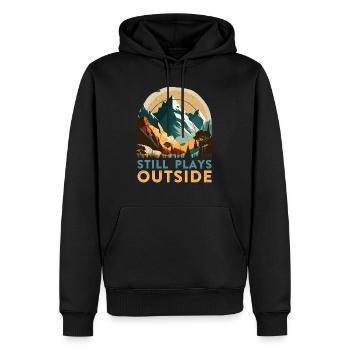Nature Boys joue toujours à l’extérieur Mountaineers - Sweat à capuche Premium bio Homme - noir - Devant - Nico (187cm)