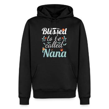 QUEENS GIRL NY NEW YORK Funny City Home Roots USAs - Männer Premium Bio Hoodie - Schwarz - Vorne - Nico (187cm)