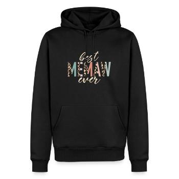 Die besten Memaw-Geschenke aller Zeiten Muttertag mit Leopardenmuster - Männer Premium Bio Hoodie - Schwarz - Vorne - Nico (187cm)