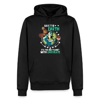 Rettet die Erde Schokoladenliebhaber Umweltschutz - Männer Premium Bio Hoodie - Schwarz - Vorne - Nico (187cm)