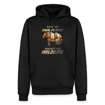 Rettet den Regenwald Umweltschutz Artenschutz - Männer Premium Bio Hoodie - Schwarz - Vorne - Nico (187cm)