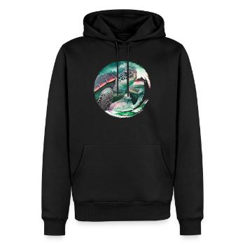 Save the Ocean Keep it Clean Umweltschutz - Männer Premium Bio Hoodie - Schwarz - Vorne - Nico (187cm)