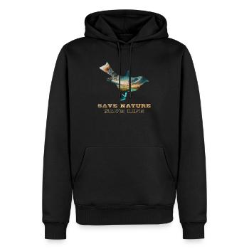 Save the Nature Environmental Protection Save the Earth - Men’s Premium Organic Hoodie - black - Front - Nico (187cm)
