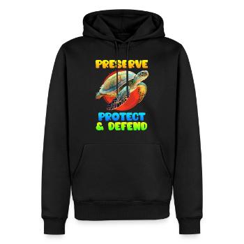 Save Nature Schildkröten Artenschutz Umwelt - Männer Premium Bio Hoodie - Schwarz - Vorne - Nico (187cm)
