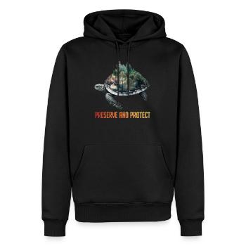 Artenschutz vom Aussterben bedrohte Tiere Natur - Männer Premium Bio Hoodie - Schwarz - Vorne - Nico (187cm)