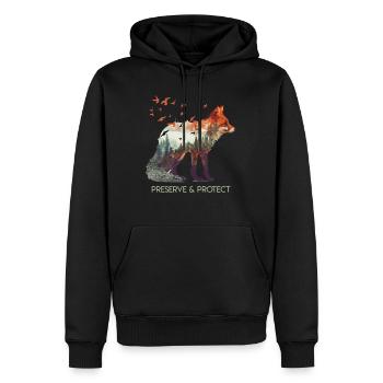 Umweltschutz Artenschutz Rettet die Erde - Männer Premium Bio Hoodie - Schwarz - Vorne - Nico (187cm)