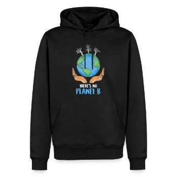 There is no Planet B Umweltschutz Mission Erde - Männer Premium Bio Hoodie - Schwarz - Vorne - Nico (187cm)