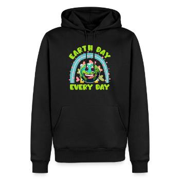 Environnementalistes Jour de la Terre Mission Terre Environnement - Sweat à capuche Premium bio Homme - noir - Devant - Nico (187cm)