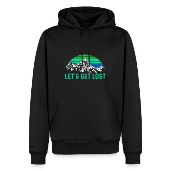 Lets be lost funny Hiking Hiking - Men’s Premium Organic Hoodie - black - Front - Nico (187cm)