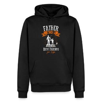 Fisherman Dad Daddy And Son Fishing Fathers Day Ou - Men’s Premium Organic Hoodie - black - Front - Nico (187cm)