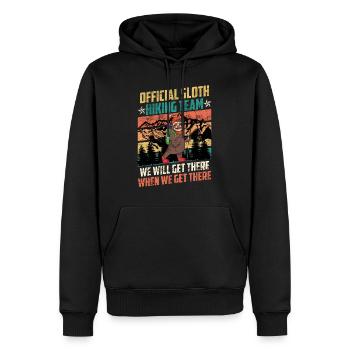 Wanderteam lustig Bergfan Bergsteiger - Männer Premium Bio Hoodie - Schwarz - Vorne - Nico (187cm)