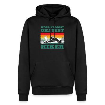 Wanderer ́s Most Okayest Hiker Randonnée en montagne - Sweat à capuche Premium bio Homme - noir - Devant - Nico (187cm)