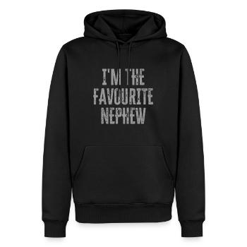 Je suis le neveu préféré Drôle de frères et sœurs Tapis de famille - Sweat à capuche Premium bio Homme - noir - Devant - Nico (187cm)