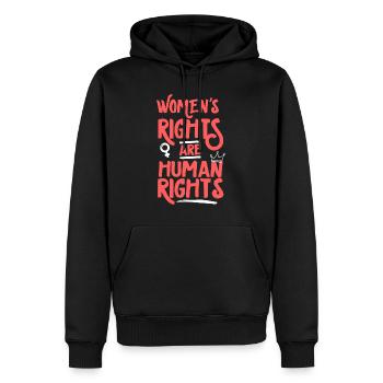 Feministische Frauenrechte sind MenschenrechteFeminismus - Männer Premium Bio Hoodie - Schwarz - Vorne - Nico (187cm)