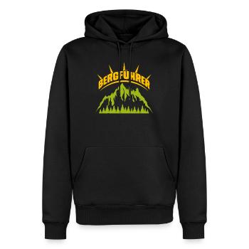 Bergführer Wanderer und Bergsteiger klettern - Männer Premium Bio Hoodie - Schwarz - Vorne - Nico (187cm)