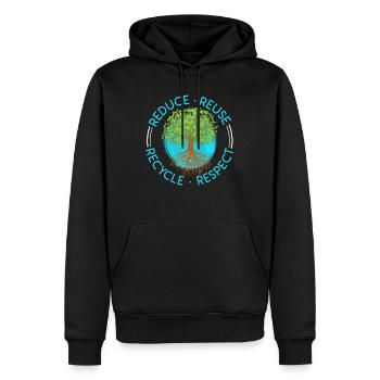 Umweltschützer Rettet die Erde Umweltliebe - Männer Premium Bio Hoodie - Schwarz - Vorne - Nico (187cm)