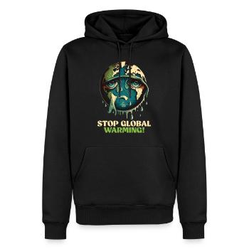 Erderwärmung Rette die Erde Artenschutz - Männer Premium Bio Hoodie - Schwarz - Vorne - Nico (187cm)