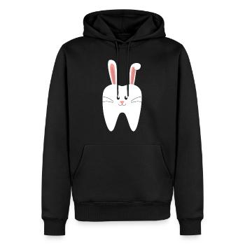 Zahnarzt Ostern Zahnarzthelferin Zahn - Männer Premium Bio Hoodie - Schwarz - Vorne - Nico (187cm)