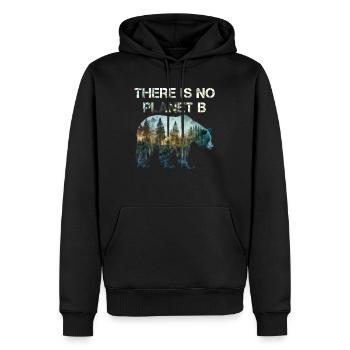 Il n’y a pas de Planète B Earth Day Mission Erde - Sweat à capuche Premium bio Homme - noir - Devant - Nico (187cm)