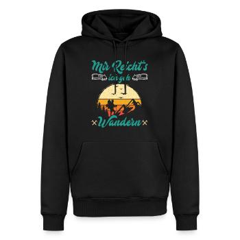 Mir reichts ich geh wandern Bergfan - Männer Premium Bio Hoodie - Schwarz - Vorne - Nico (187cm)
