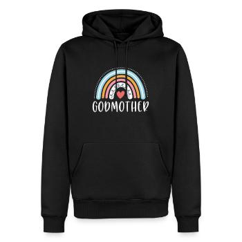 Patin Geschenke Familie Regenbogen Grafik - Männer Premium Bio Hoodie - Schwarz - Vorne - Nico (187cm)