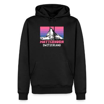 Matterhorn Mountaineer Summit Randonnée Escalade - Sweat à capuche Premium bio Homme - noir - Devant - Nico (187cm)