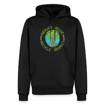Umweltschützer Rettet die Erde Umweltliebe - Männer Premium Bio Hoodie - Schwarz - Vorne - Nico (187cm)