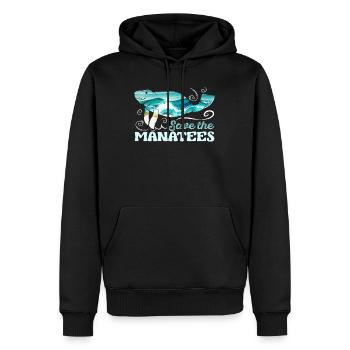 Save the Ocean Manatee Species Conservation Endangered Animals - Men’s Premium Organic Hoodie - black - Front - Nico (187cm)