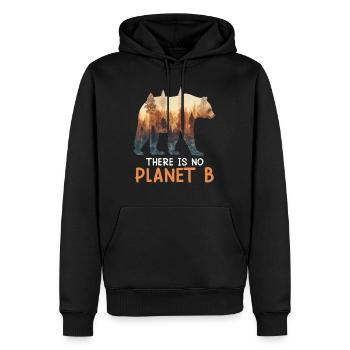 There is no Planet B endangered species - Men’s Premium Organic Hoodie - black - Front - Nico (187cm)