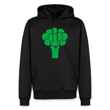 Green broccolihealhealing - Men’s Premium Organic Hoodie - black - Front - Nico (187cm)