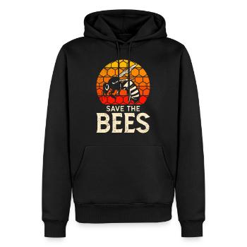 Préserver et protéger les écologistes des animaux et de la nature - Sweat à capuche Premium bio Homme - noir - Devant - Nico (187cm)