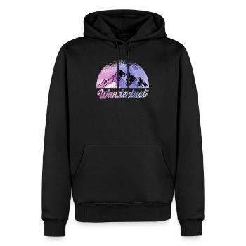 Bergsteiger Wanderer Gipfelsport - Männer Premium Bio Hoodie - Schwarz - Vorne - Nico (187cm)