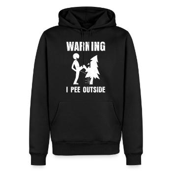 Nature Boys I Pee Outside Randonnée Funny Mountains - Sweat à capuche Premium bio Homme - noir - Devant - Nico (187cm)