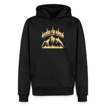 Bergführer Wanderer und Bergsteiger klettern - Männer Premium Bio Hoodie - Schwarz - Vorne - Nico (187cm)