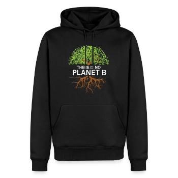 There is no Planet B Environmental Protection Species Conservation - Men’s Premium Organic Hoodie - black - Front - Nico (187cm)