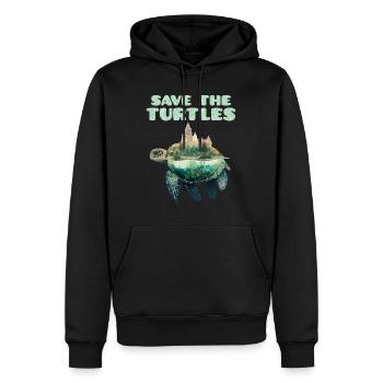 Rettet die Schildkröten Artenschutz Naturschutz - Männer Premium Bio Hoodie - Schwarz - Vorne - Nico (187cm)