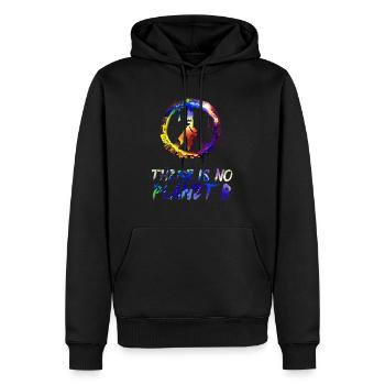 Il n’y a pas de Planète B Earth Day Mission Erde - Sweat à capuche Premium bio Homme - noir - Devant - Nico (187cm)