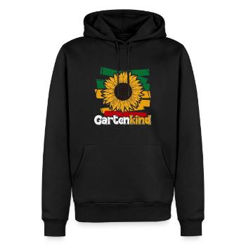 Gartenkind Sonnenblumen Gartenliebhaberin - Männer Premium Bio Hoodie - Schwarz - Vorne - Nico (187cm)