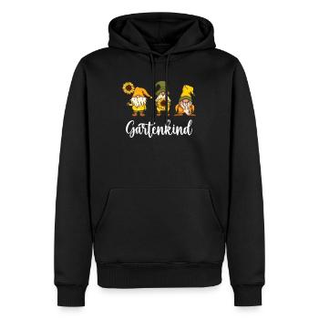 Gartenkind Gartenzwerge Schrebergarten Gartenfan - Männer Premium Bio Hoodie - Schwarz - Vorne - Nico (187cm)