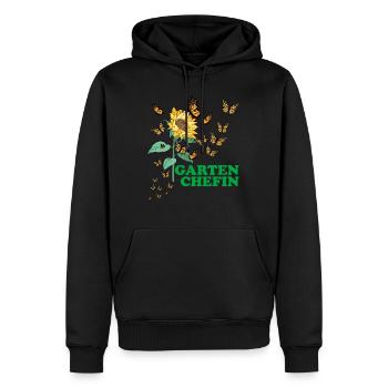 Garten Chefin Sonnenblumen Gartenfreundin Blumen - Männer Premium Bio Hoodie - Schwarz - Vorne - Nico (187cm)