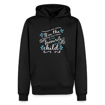 I'm The Favourite Child Funny Joke Family Matching - Men’s Premium Organic Hoodie - black - Front - Nico (187cm)