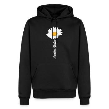 Gänseblümchen Garten Chefin Flower Power - Männer Premium Bio Hoodie - Schwarz - Vorne - Nico (187cm)