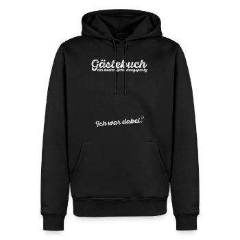 Scheidungsparty Gästebuch Ich war dabei Scheidung - Männer Premium Bio Hoodie - Schwarz - Vorne - Nico (187cm)