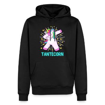 Tanticorn Einhorn Fan Muttertag Tanten Unicorn - Männer Premium Bio Hoodie - Schwarz - Vorne - Nico (187cm)