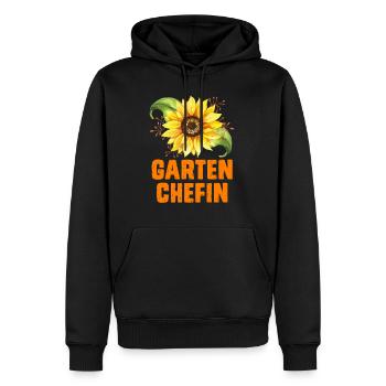 Garten Chefin Sonnenblumen Gartenfreundin - Männer Premium Bio Hoodie - Schwarz - Vorne - Nico (187cm)
