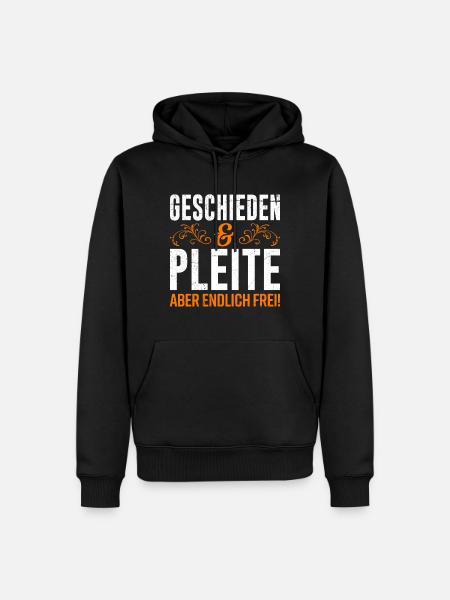 Endlich geschieden Scheidungsparty Scheidung - Männer Premium Bio Hoodie - Schwarz