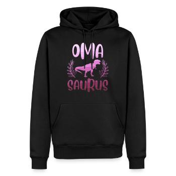 Omasaurus Muttertag Grandma Mama Tag Oma - Männer Premium Bio Hoodie - Schwarz - Vorne - Nico (187cm)